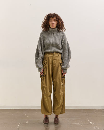 Kapital Herringbone Jumbo Monkey Pants - Factory Repaired & Embroidery, Camel