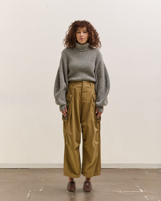 Kapital Herringbone Jumbo Monkey Pants - Factory Repaired & Embroidery, Camel