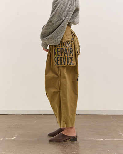 Kapital Herringbone Jumbo Monkey Pants - Factory Repaired & Embroidery, Camel