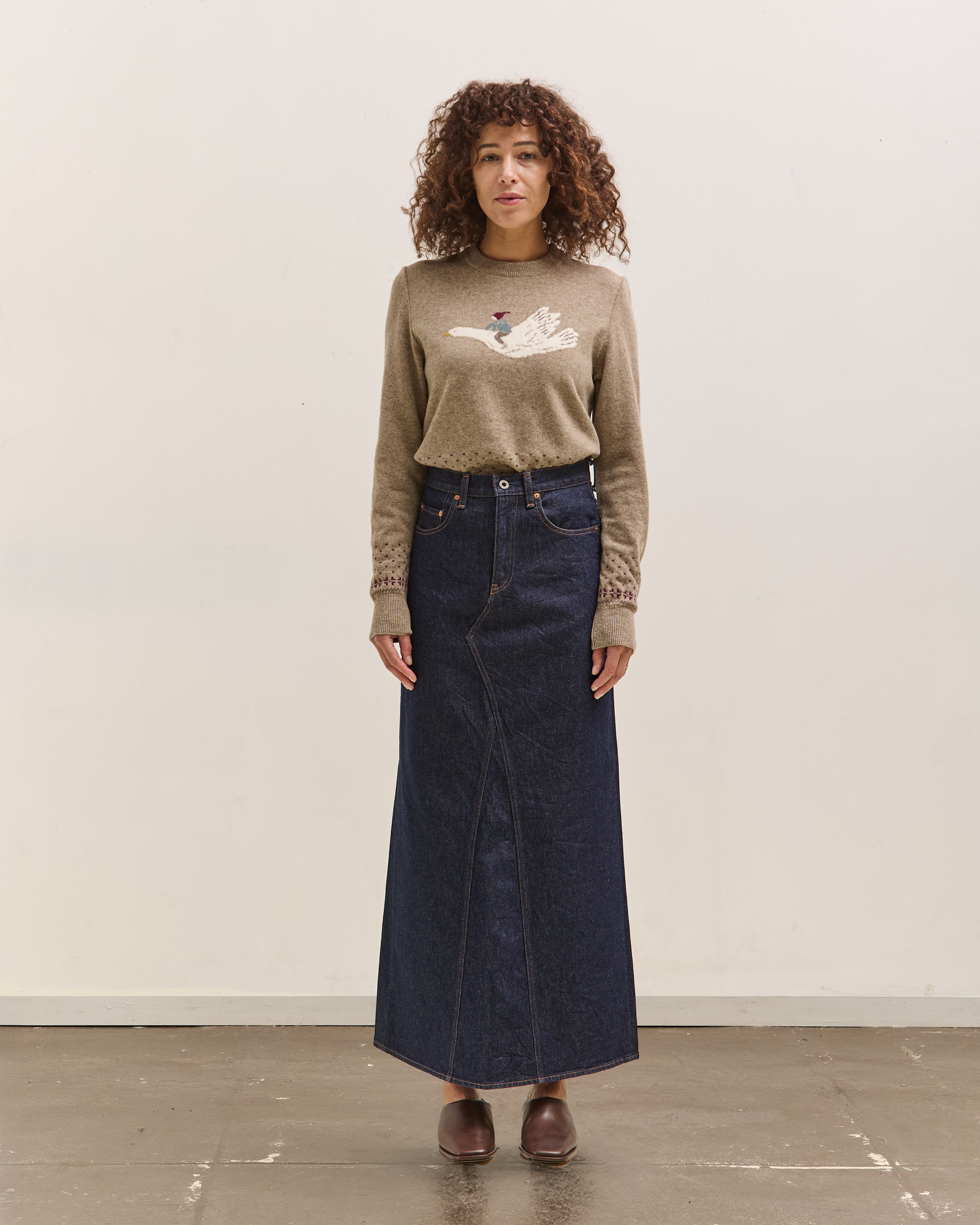 Kapital 13Oz Denim Pencil Skirt, Idg – Glasswing