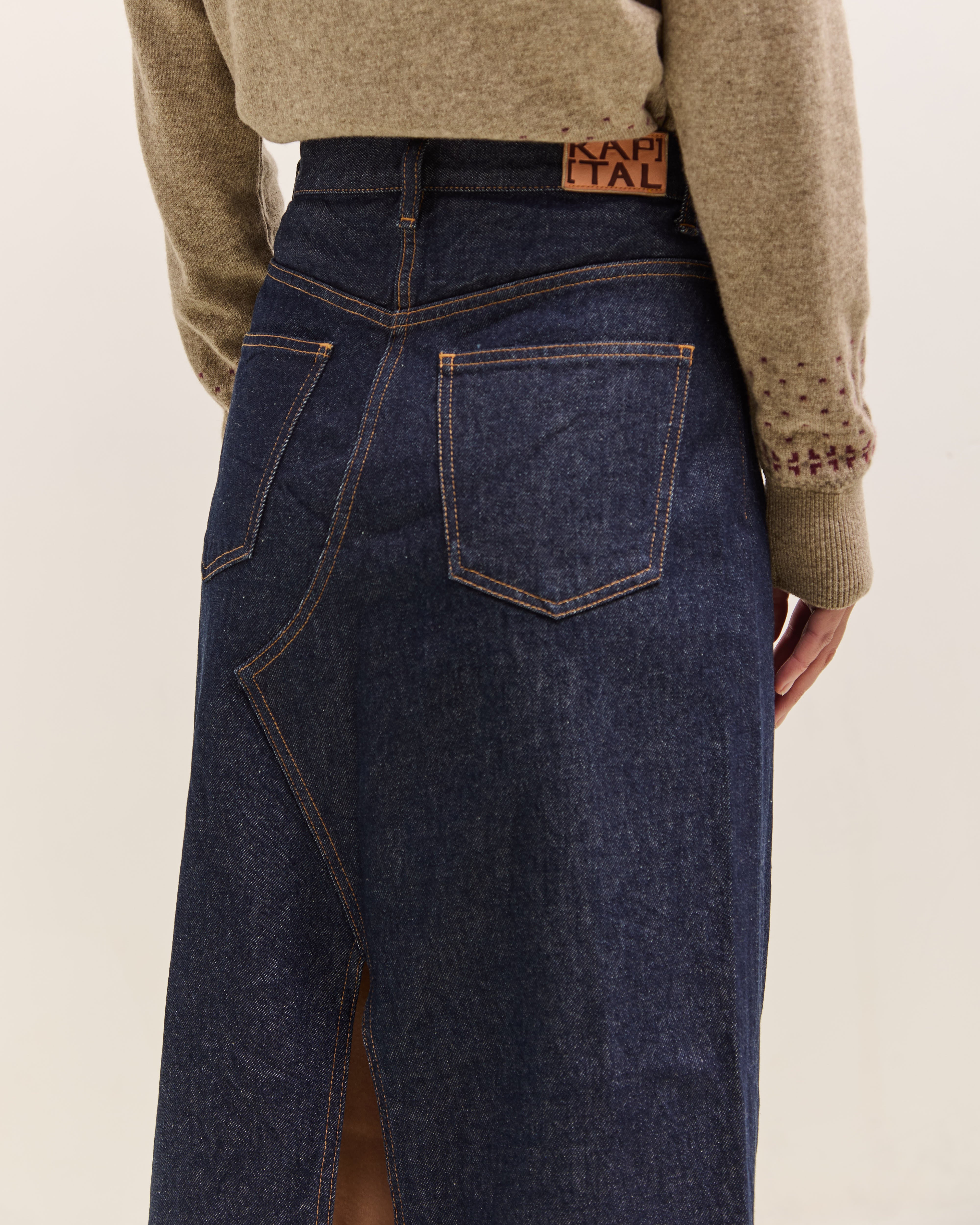 スカート goa denim gimmick zip skirt y2k Kapital 13Oz Denim Pencil Skirt, Idg – Glasswing