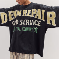 Jersey Huge-T (Denim Repair), Black