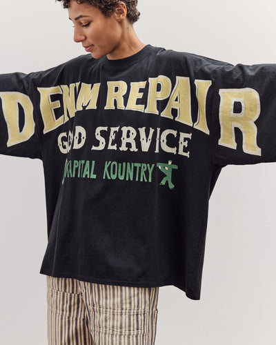 Jersey Huge-T (Denim Repair), Black