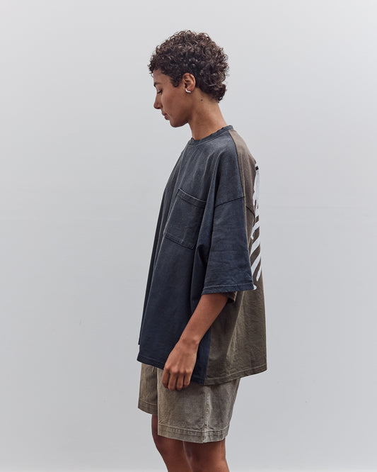 Jersey 2Tones Big Pocket T (Bone), Black X Khaki