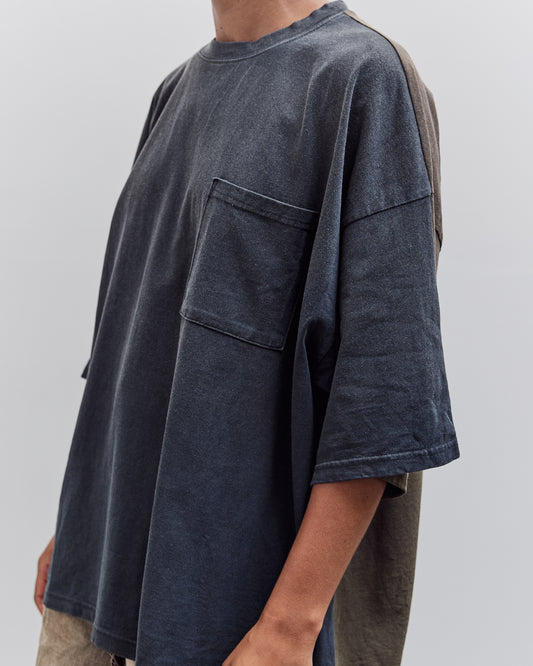 Jersey 2Tones Big Pocket T (Bone), Black X Khaki