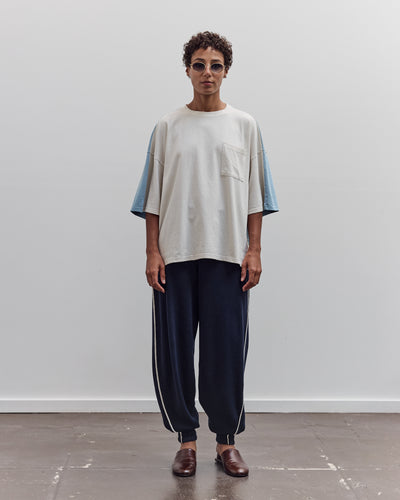 Jersey 2Tones Big Pocket T (Bone), Ecru X Sax
