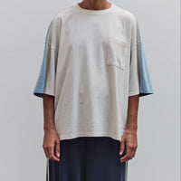 Jersey 2Tones Big Pocket T (Bone), Ecru X Sax