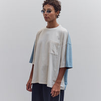 Jersey 2Tones Big Pocket T (Bone), Ecru X Sax