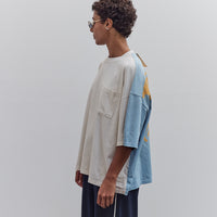 Jersey 2Tones Big Pocket T (Bone), Ecru X Sax