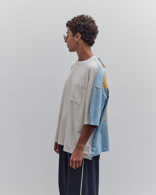 Jersey 2Tones Big Pocket T (Bone), Ecru X Sax