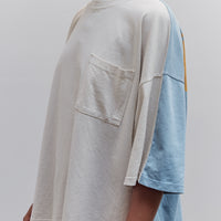 Jersey 2Tones Big Pocket T (Bone), Ecru X Sax
