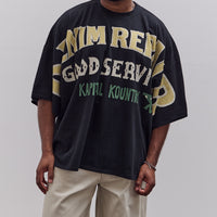 Kapital Jersey Huge-T (Denim Repair) Unisex, Black
