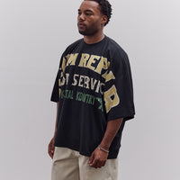 Kapital Jersey Huge-T (Denim Repair) Unisex, Black