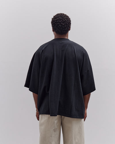 Kapital Jersey Huge-T (Denim Repair) Unisex, Black