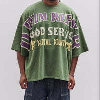 Kapital Jersey Huge-T (Denim Repair) Unisex, Green