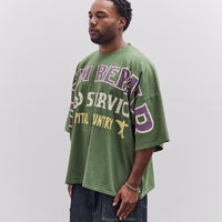 Kapital Jersey Huge-T (Denim Repair) Unisex, Green