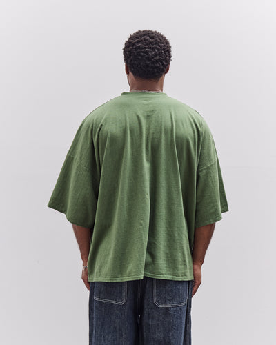 Kapital Jersey Huge-T (Denim Repair) Unisex, Green