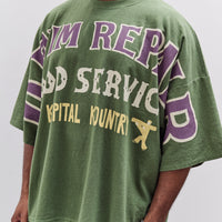 Kapital Jersey Huge-T (Denim Repair) Unisex, Green