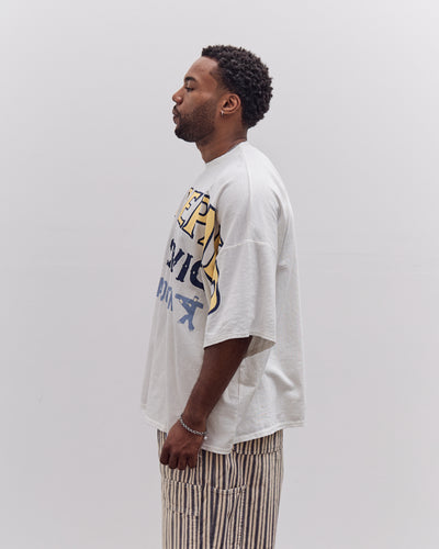 Kapital Jersey Huge-T (Denim Repair) Unisex, White