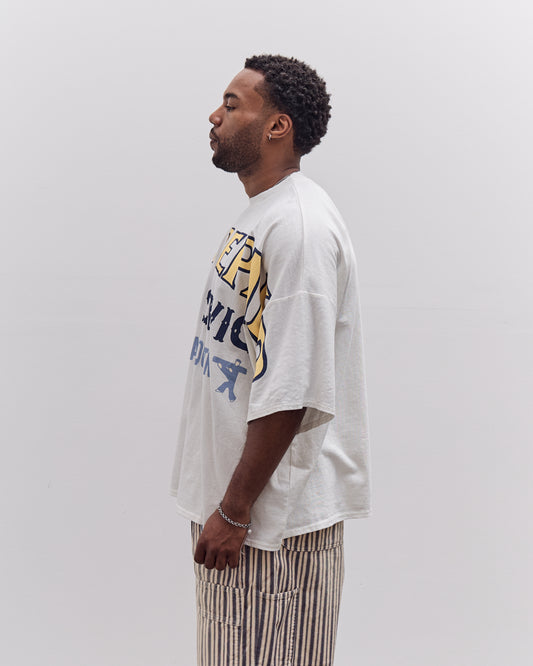 Kapital Jersey Huge-T (Denim Repair) Unisex, White