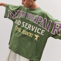 Jersey Huge-T (Denim Repair), Green