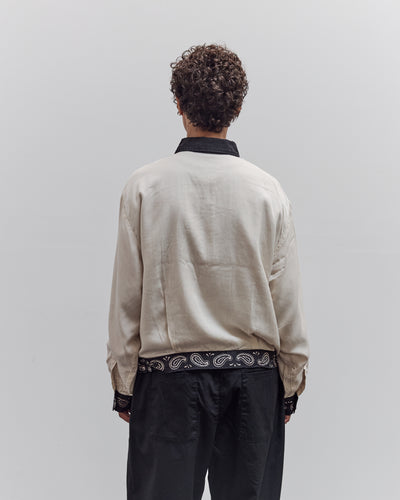 Rayon Twill 2Tones Drizzler Jacket Pecos Paisley, Black