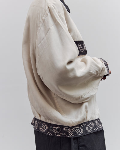 Rayon Twill 2Tones Drizzler Jacket Pecos Paisley, Black