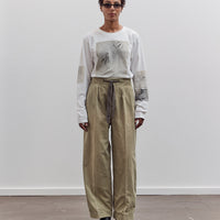 Canvas Easy Trouser (Center Pleated), Light Khaki
