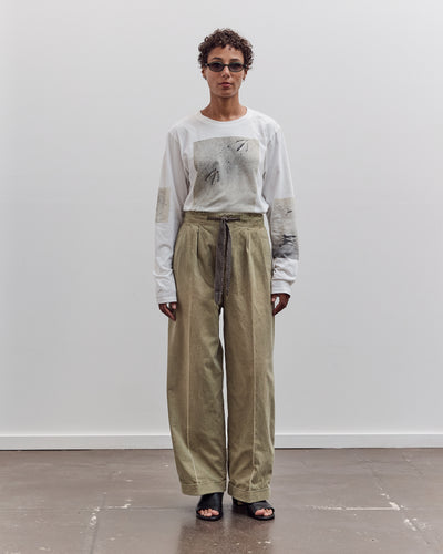 Canvas Easy Trouser (Center Pleated), Light Khaki