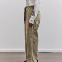 Canvas Easy Trouser (Center Pleated), Light Khaki