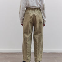 Canvas Easy Trouser (Center Pleated), Light Khaki