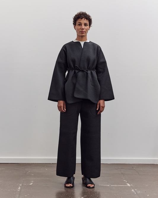 W–R21O7 Long Cross Cardigan, Black Nubi