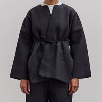 W–R21O7 Long Cross Cardigan, Black Nubi