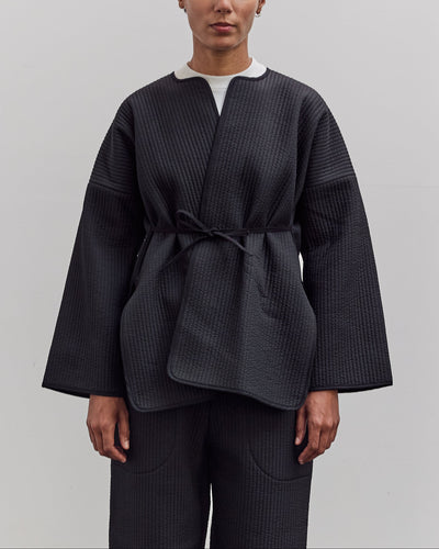 W–R21O7 Long Cross Cardigan, Black Nubi