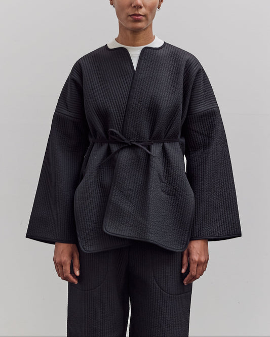 W–R21O7 Long Cross Cardigan, Black Nubi