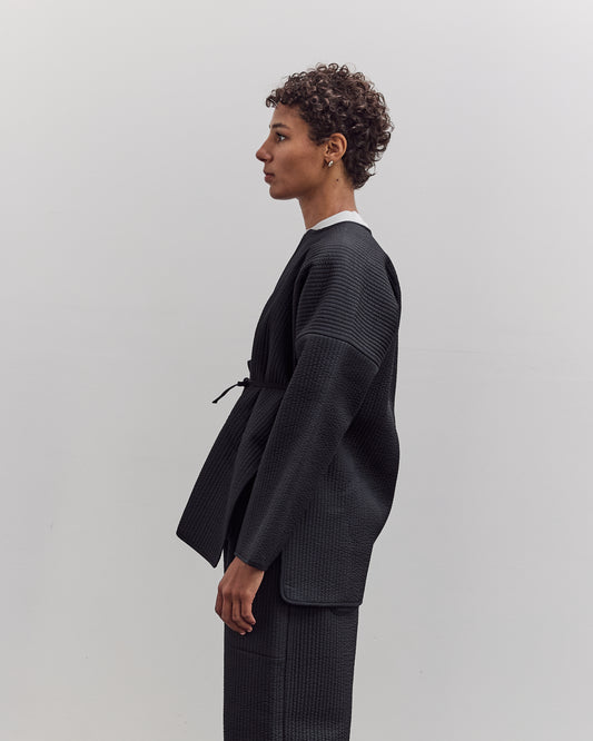 W–R21O7 Long Cross Cardigan, Black Nubi