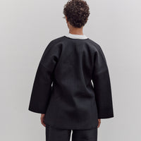 W–R21O7 Long Cross Cardigan, Black Nubi