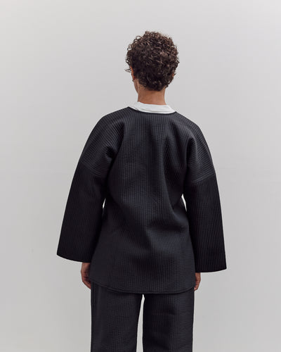 W–R21O7 Long Cross Cardigan, Black Nubi
