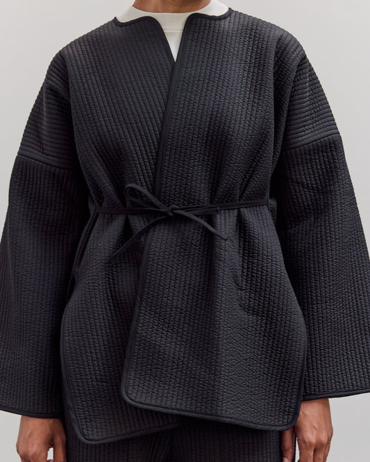 W–R21O7 Long Cross Cardigan, Black Nubi