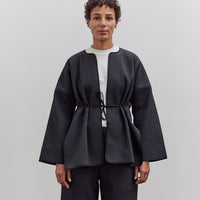 W–R21O7 Long Cross Cardigan, Black Nubi