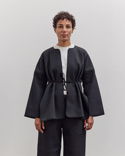 W–R21O7 Long Cross Cardigan, Black Nubi