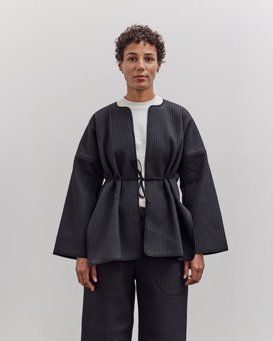 W–R21O7 Long Cross Cardigan, Black Nubi