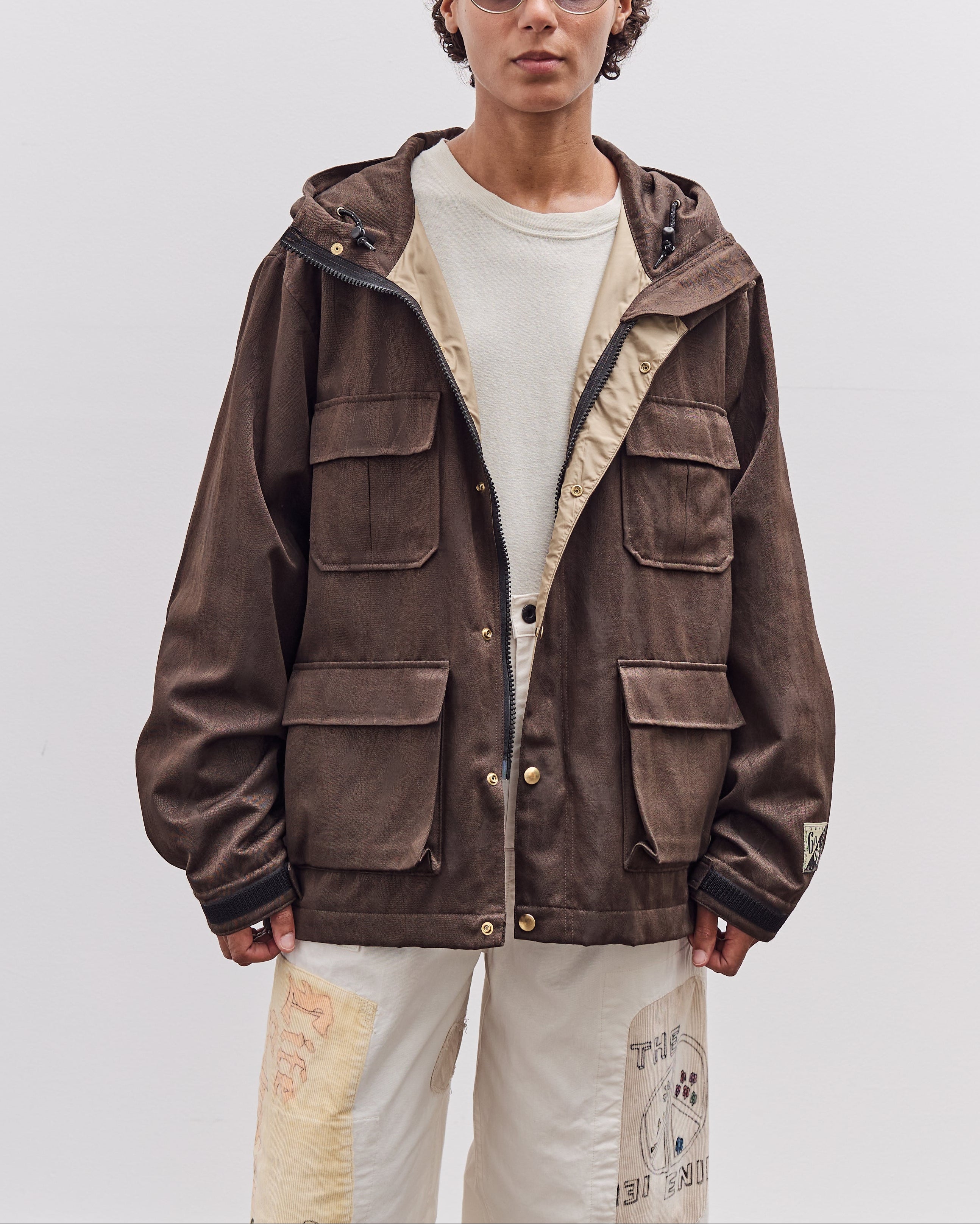 ジャケット・アウター KAPITAL Kapital 60/40 Cloth MAGPIE Mountain Parka, Dark Brown – Glasswing