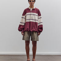 Panel Stripe Jersey Big Rugby, Burgundy