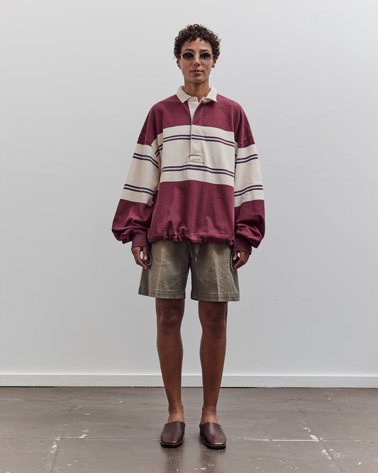 Panel Stripe Jersey Big Rugby, Burgundy