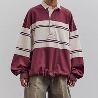 Panel Stripe Jersey Big Rugby, Burgundy