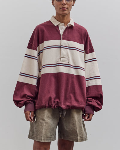 Panel Stripe Jersey Big Rugby, Burgundy