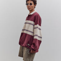 Panel Stripe Jersey Big Rugby, Burgundy
