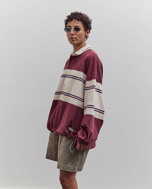 Panel Stripe Jersey Big Rugby, Burgundy
