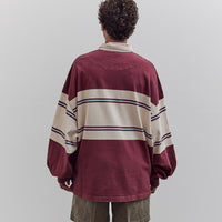 Panel Stripe Jersey Big Rugby, Burgundy
